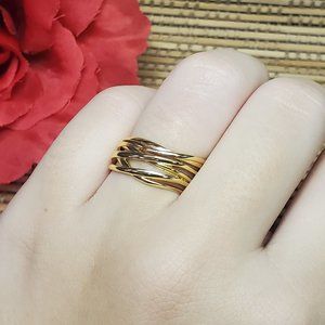 925 Sterling Silver Wrap 18k Gold Plated Ring
